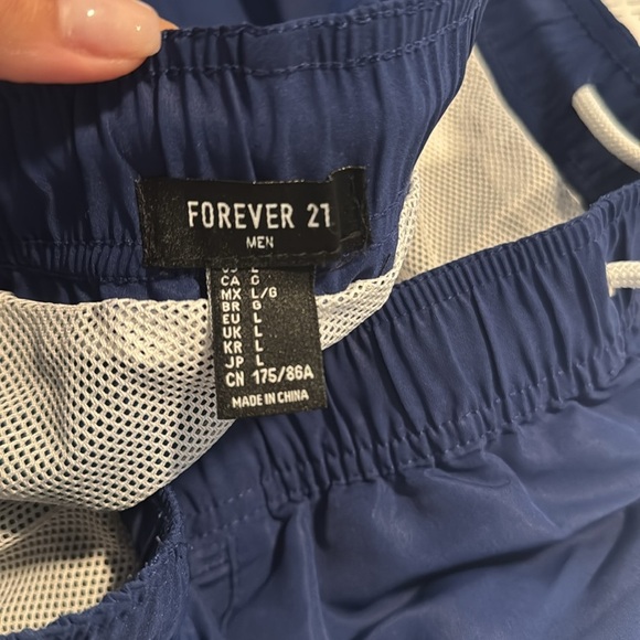 Men's Blue Swim Shorts - Picture 3 of 3